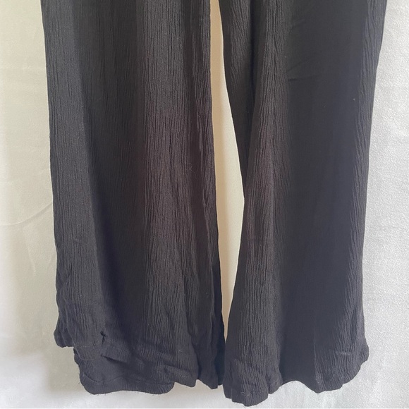 Raisins Loose Beach Day Pants Summer Pull-on Swimsuit Cover Up Black Wide Leg M - Picture 6 of 11